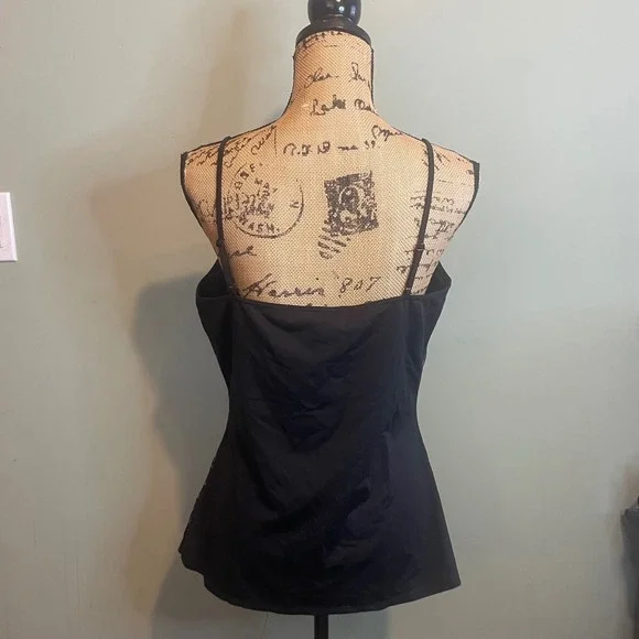 Boston Proper Womens Whimsigoth Lace Made To Be Seen Cami Tank Top Black Large - Picture 2 of 6